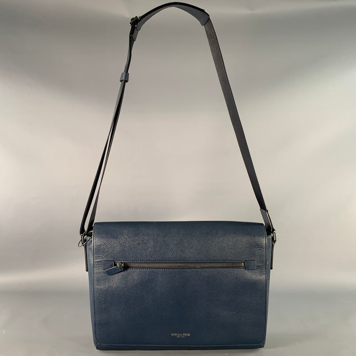 MICHAEL KORS Navy Saffiano Leather Messenger Bag