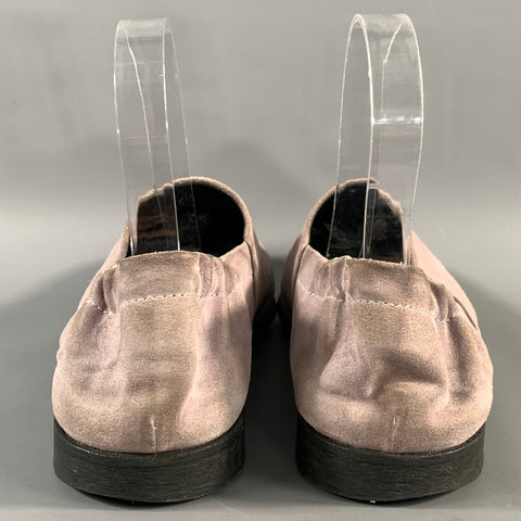 HAIDER ACKERMANN Size 8 Grey Lavender Suede Slip On Loafers