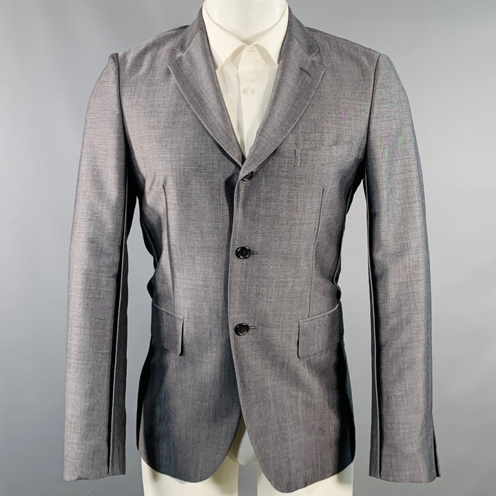 COMME des GARCONS Size M Grey Mohair Wool Notch Lapel Sport Coat