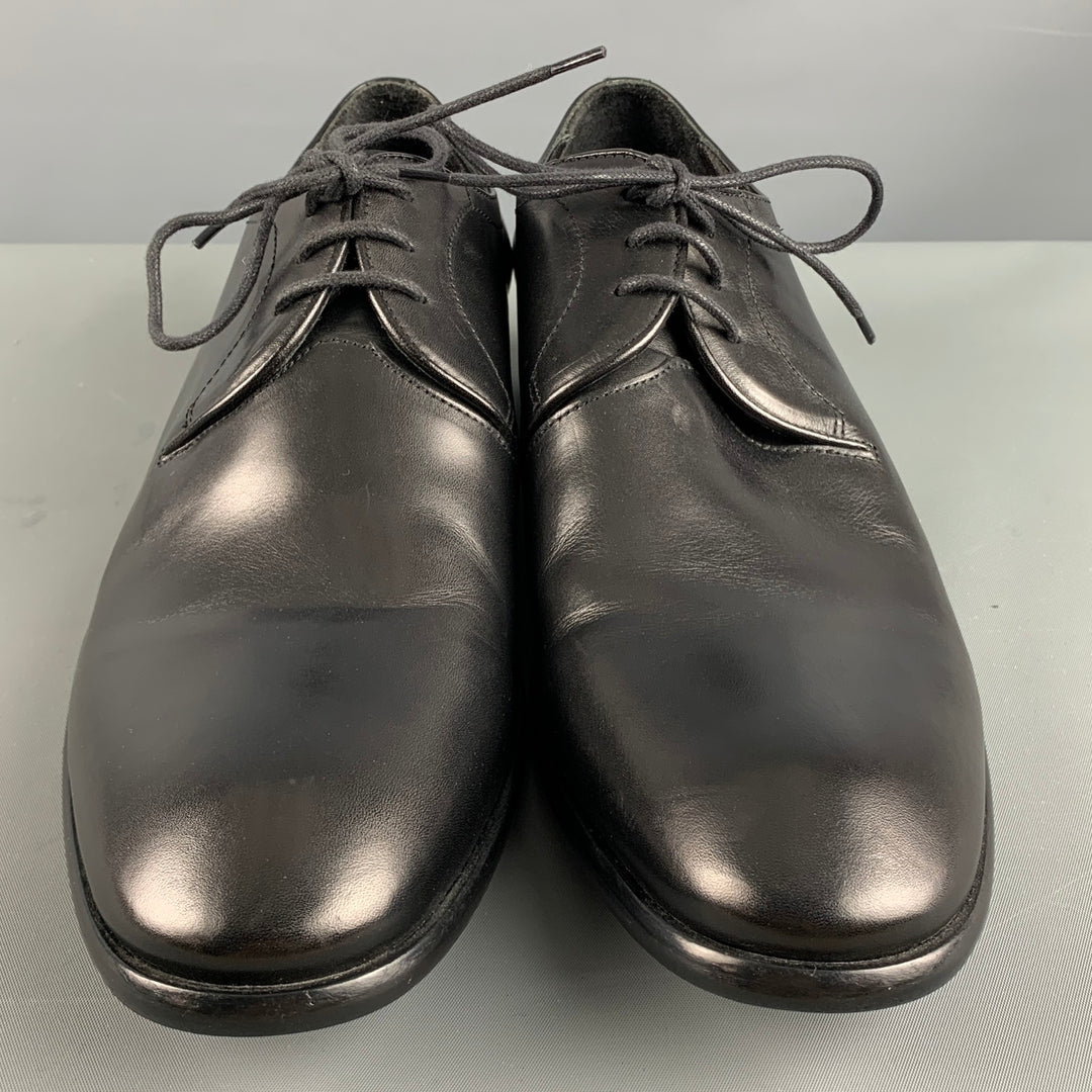 JOHN VARVATOS Size 11 Black Leather Lace Up Shoes