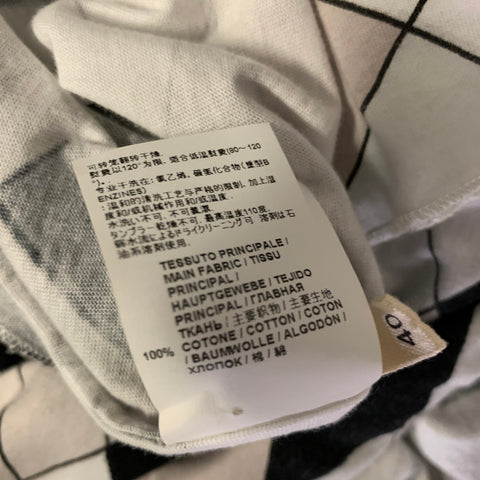 MARNI Size S White Black Cotton Abstract Open back Shirt