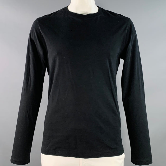 YOHJI YAMAMOTO Size L Black Cotton Long Sleeve T-shirt