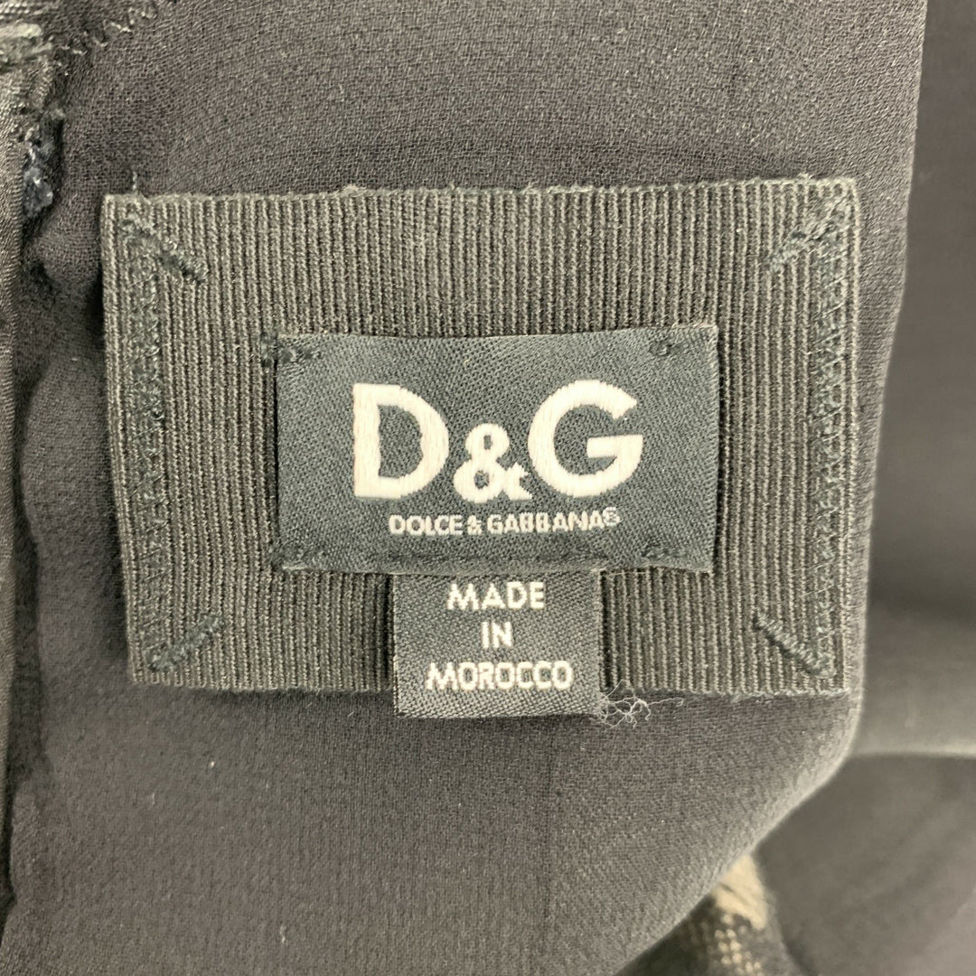 D&G by DOLCE & GABBANA Size 8 Black White Polyamide Blend Bustier Dress Top