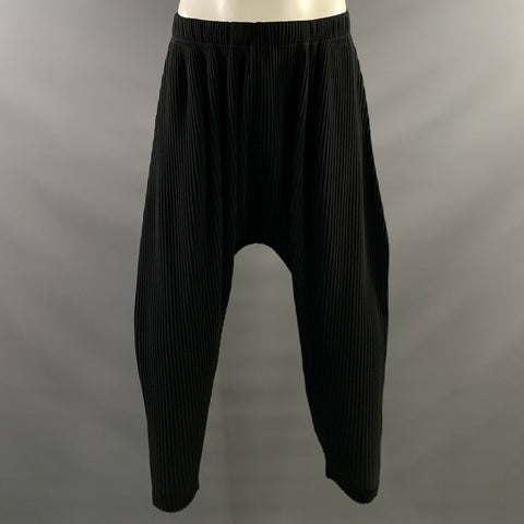 ISSEY MIYAKE Size L Black HP96-JD200 Pleated Polyester Set
