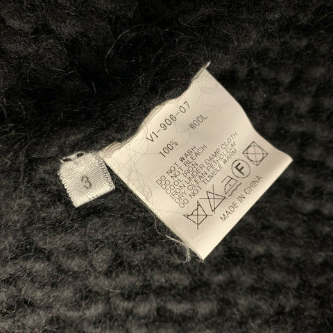 THE VIRIDI-ANNE Size L Black Knitted Wool Hooded Vest