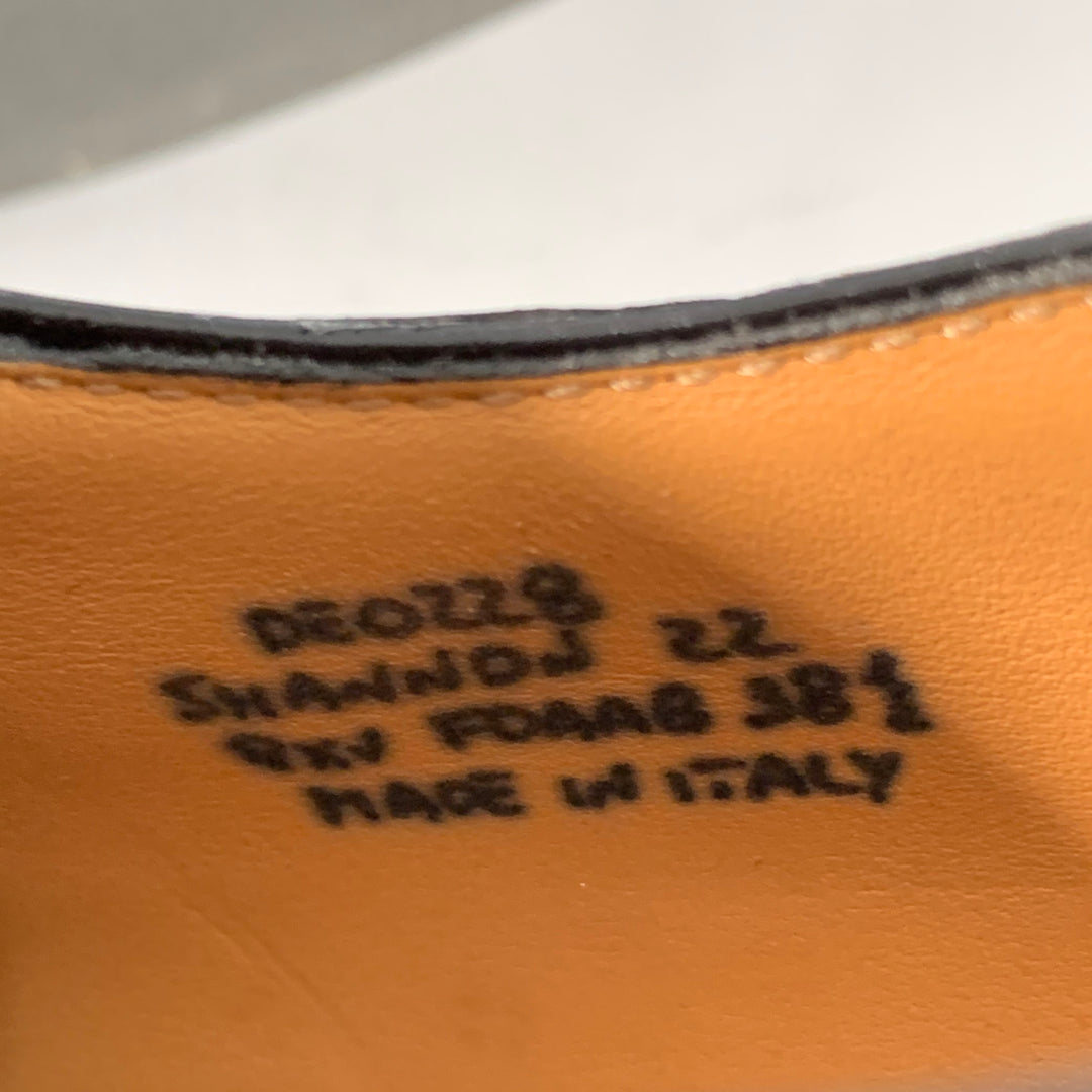 NOIR KEI NINOMIYA x CHURCH'S Size 8.5 Shannon 22 Black Floral Studded Platform Lace-up Shoes