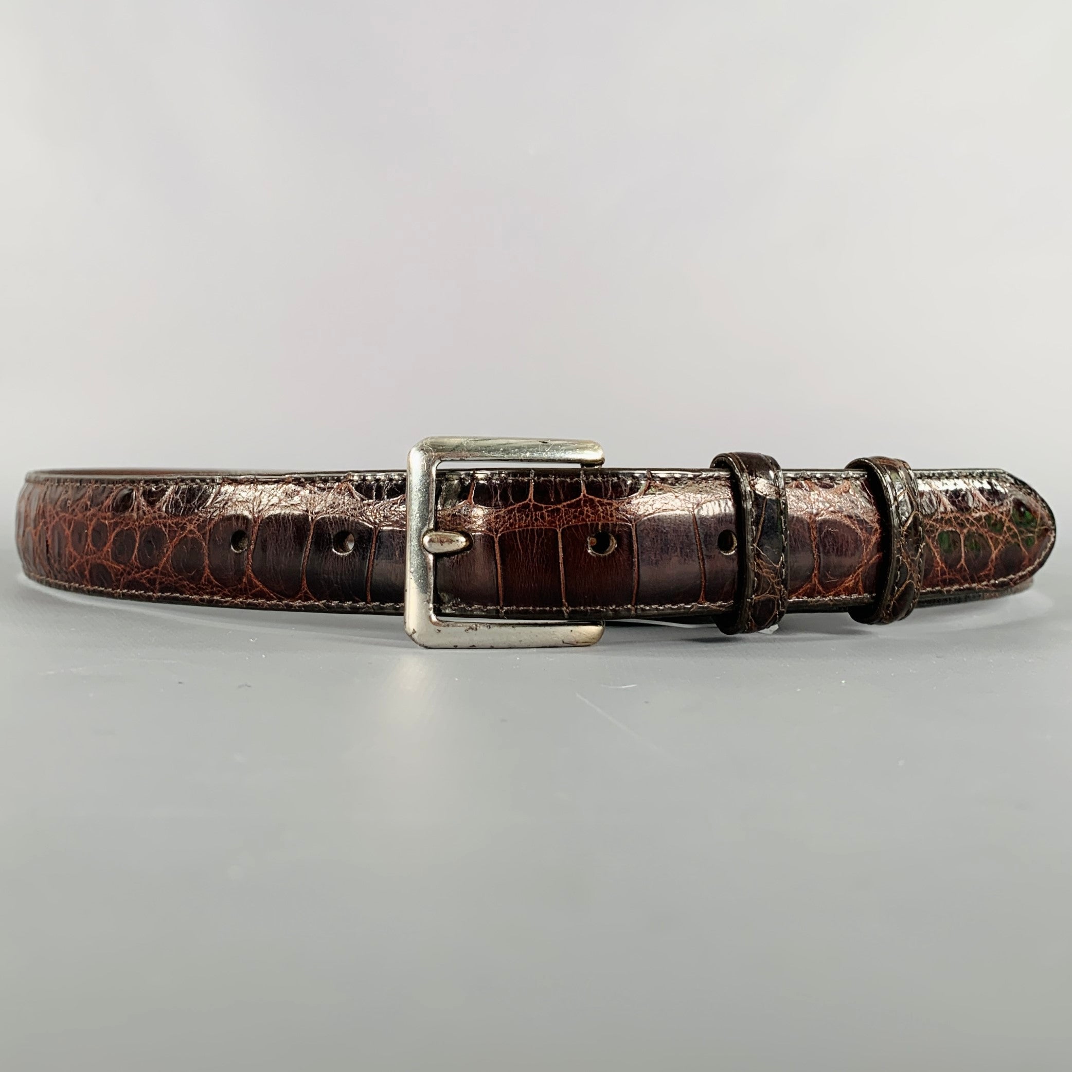 VINTAGE COACH ALLIGATOR BELT COACH Size 34 Brown Alligator Leather Belt – Sui Generis  main image 3