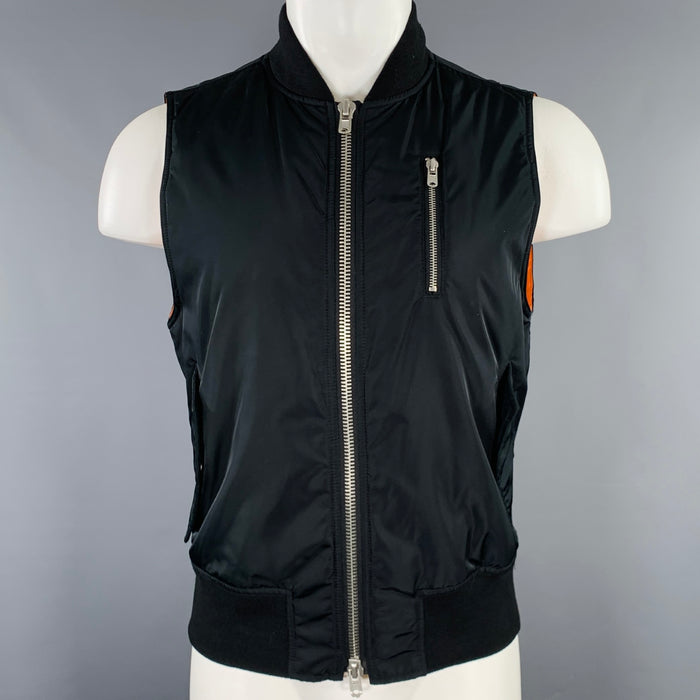 FEAR OF GOD 2015 Size S Black Nylon Double Zipper Vest