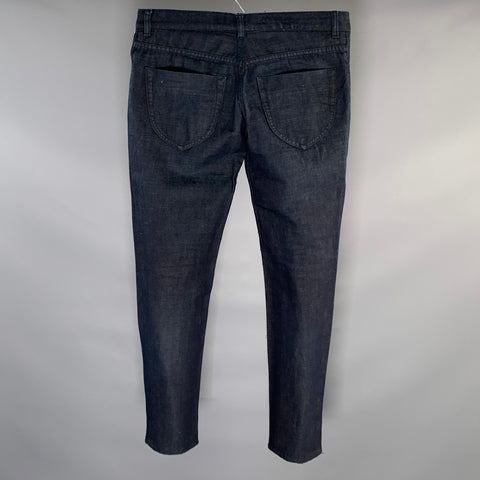 MAISON MARGIELA Size 30 Navy Cotton Narrow leg Casual Pants