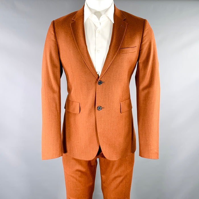 PAUL SMITH Size 38 Kensington Brown Wool Cashmere Notch Lapel Suit
