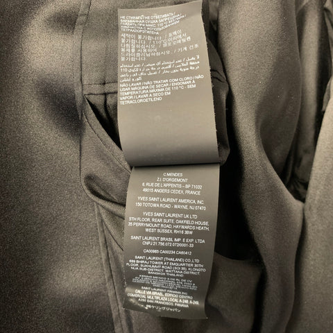 SAINT LAURENT Size 4 Black Wool 718636 Y7E63 1000 Jacket Blazer