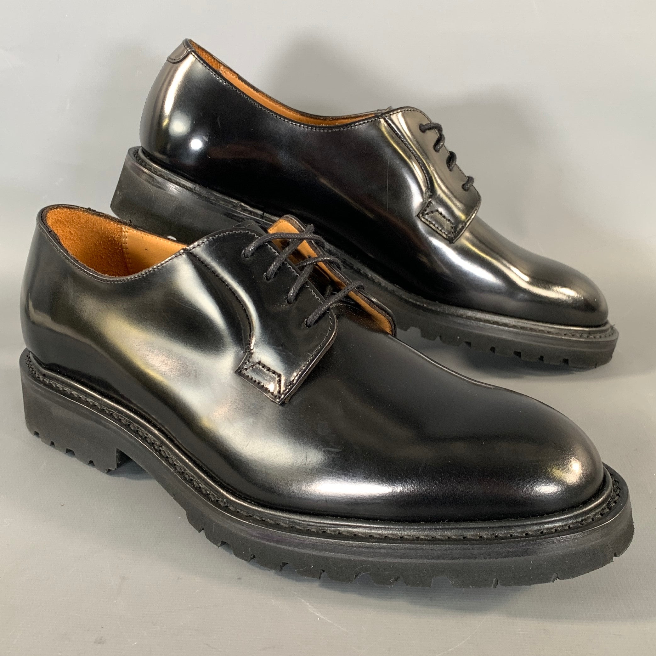 JOSEPH CHEANEY Size 6 Black Leather Derby Lace Up Shoes – Sui