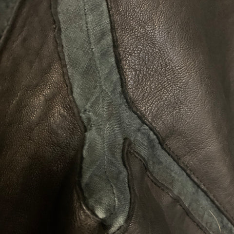 MIHARAYASUHIRO Size M Black Distressed Leather Zip Up Jacket