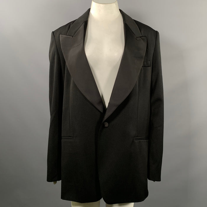 THE FRANKIE SHOP Size One Size Black Polyester Wool Jacket Indoor Blazer