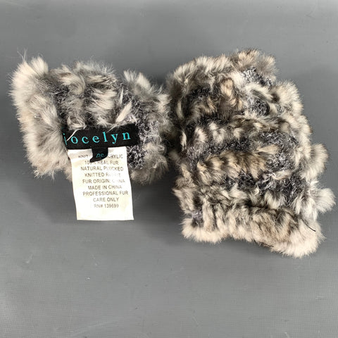 JOCELYN Size One Size Grey Knit Rabbit Gloves