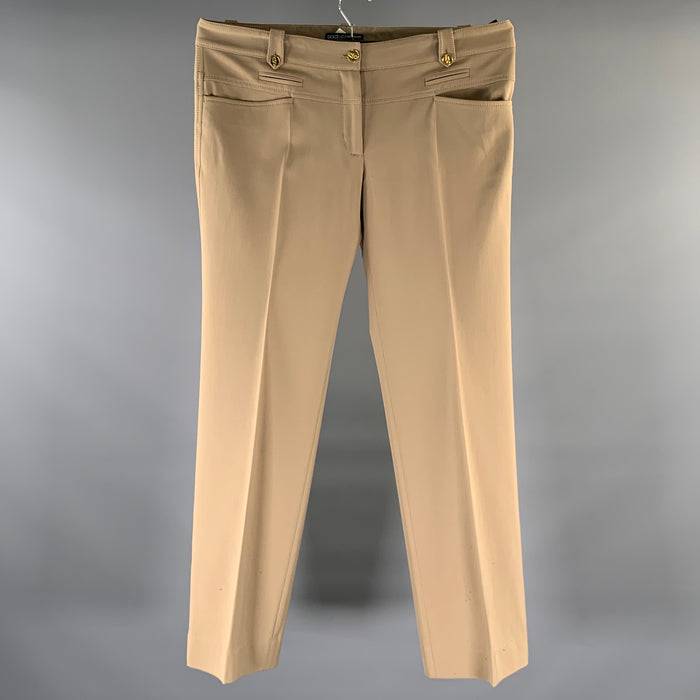DOLCE & GABBANA Size 36 Khaki Wool Blend Dress Pants