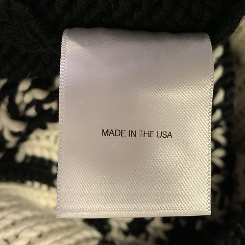 ENFANTS RICHES DEPRIMES FW2022 M Black White Knitted Merino Wool Crew Neck Sweater