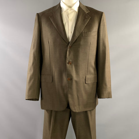 BRIONI Chest Size 46 Brown Wool Notch Lapel 39 30 Suit
