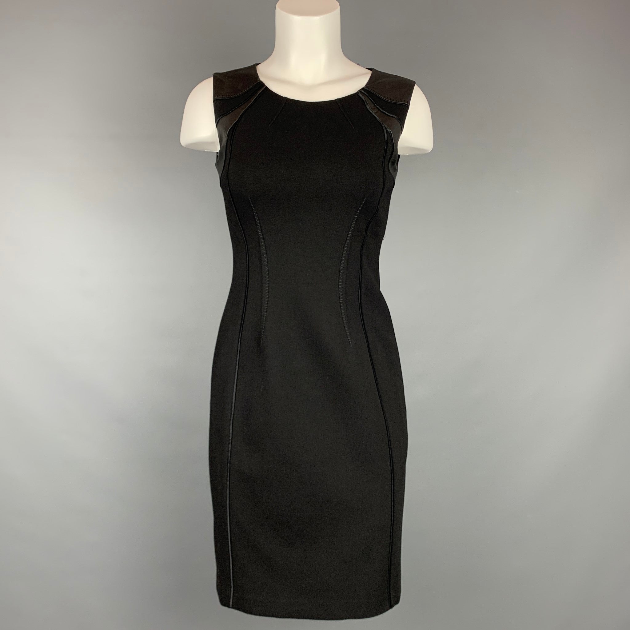 ELIE TAHARI Size 0 Black Viscose Blend Sleeveless Shift Dress – Sui Generis  Designer Consignment