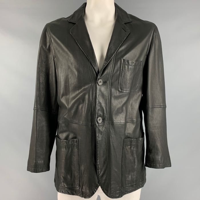 GIORGIO ARMANI Size 46 Black Single Breasted Jacket
