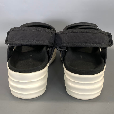 DRKSHDW Size 11 Black White Nylon Platform Sandals