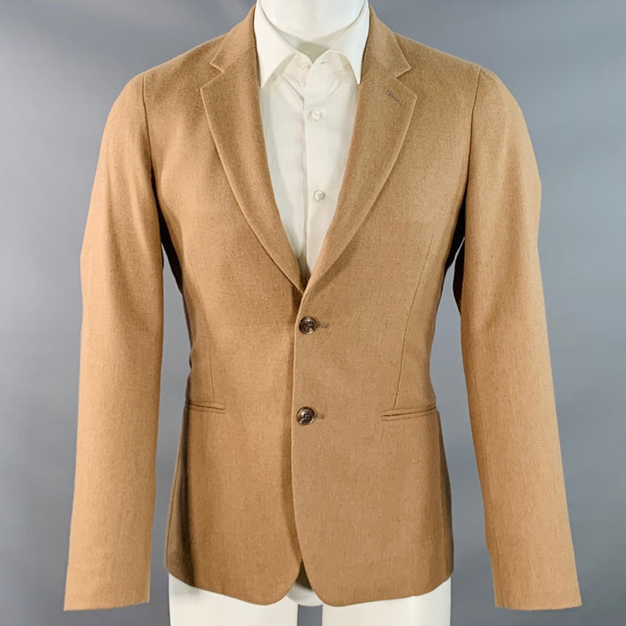 PAUL SMITH Size 36 Regular Tan Camel Wool Notch Lapel Sport Coat