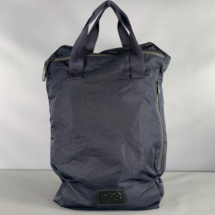 Y-3 Size One Size Navy Solid Nylon Backpack Bags
