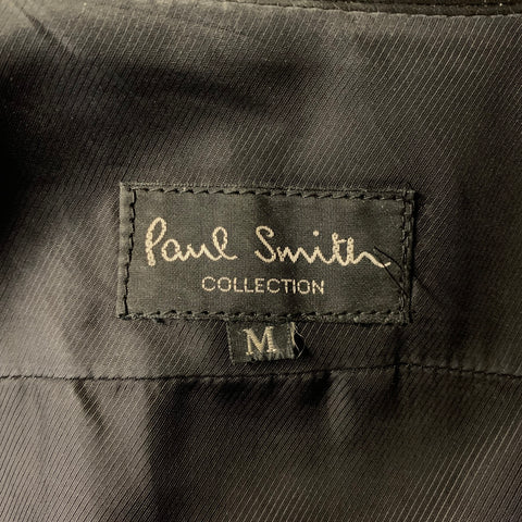 PAUL SMITH Size M Black Leather Button Down Long Sleeve Shirt