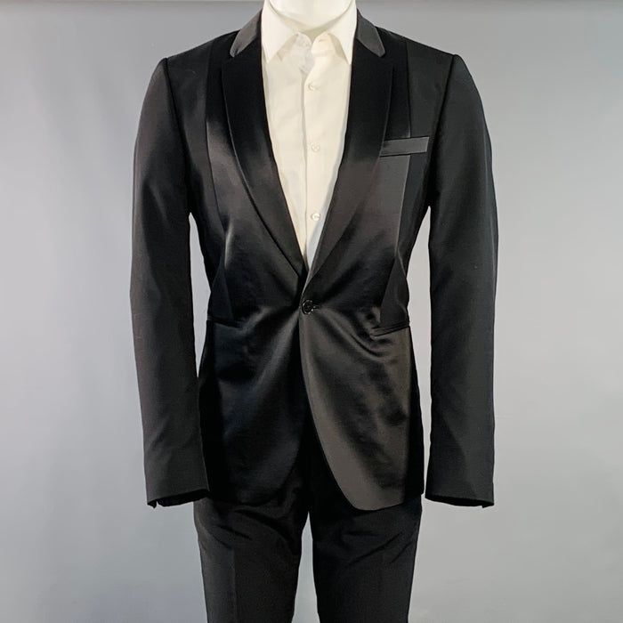 PS by PAUL SMITH Size 40 Black Wool Blend Notch Lapel Suit