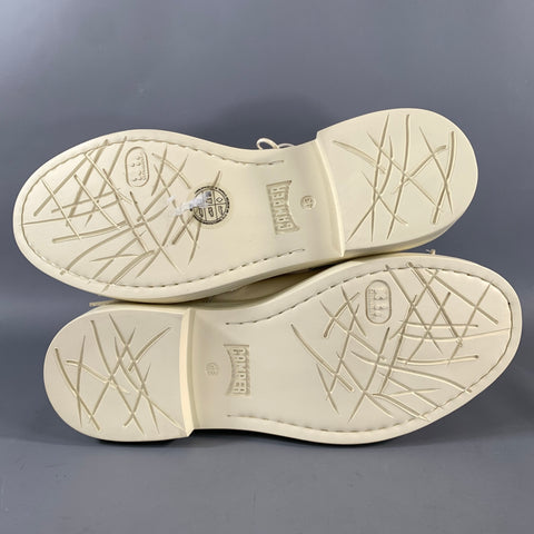 CAMPER Size 9.5 White Leather Lace Up Shoes
