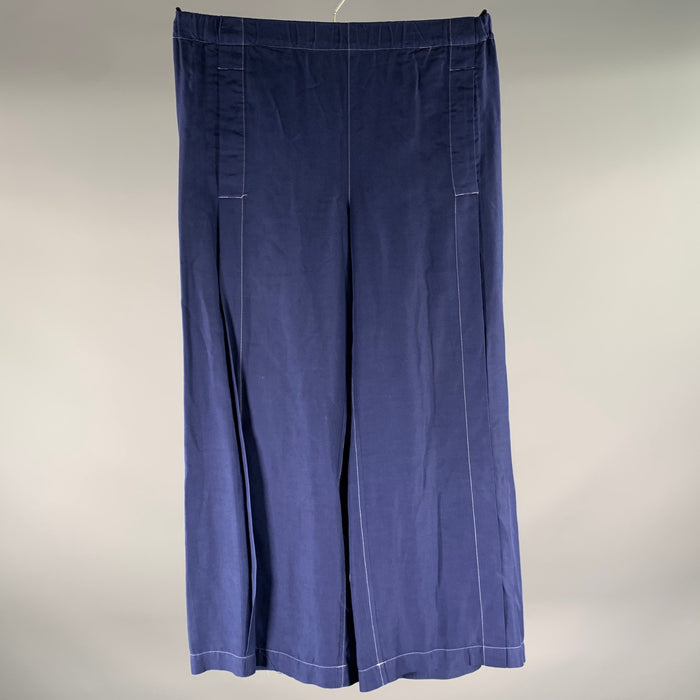 COMME des GARCONS Size S Navy White TC-P019 Cotton Casual Pants