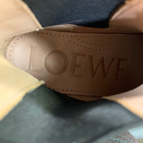 LOEWE Size 9 Camel Leather Chelsea Boots