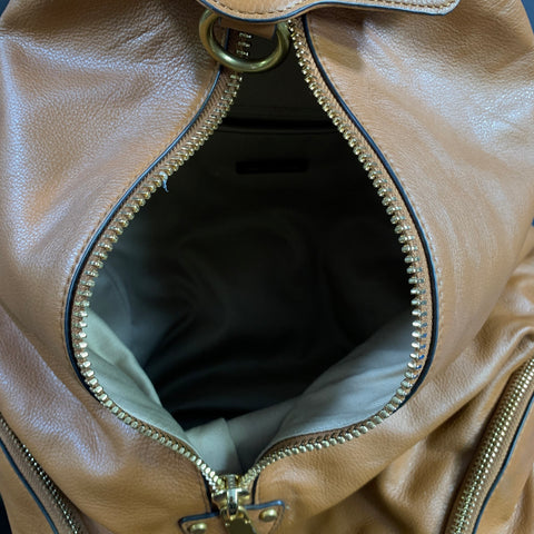 REBECCA MINKOFF Brown Leather Backpack