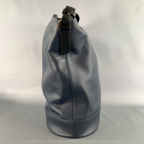 WANT LES ESSENTIELS DE LA VIE Navy Black Leather Bucket Bags