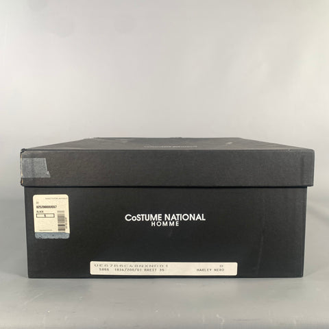 CoSTUME NATIONAL Size 8 Black Leather Ankle Boots