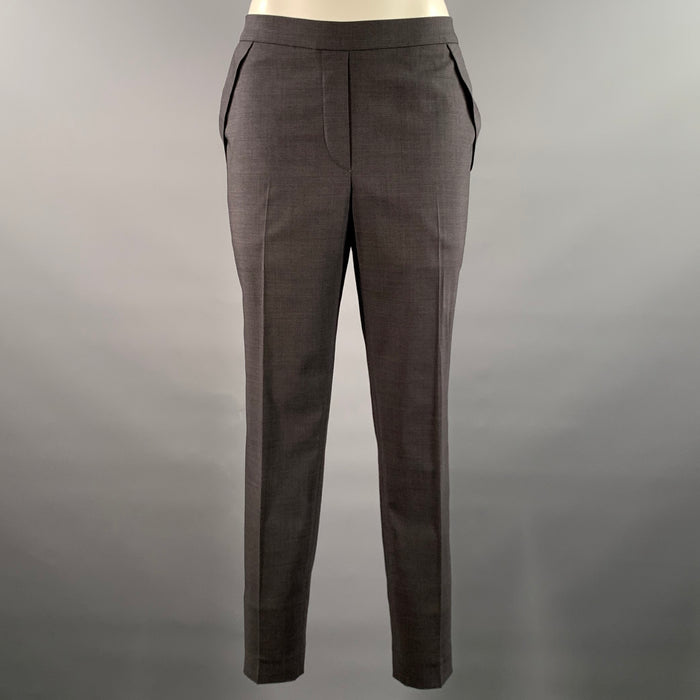 BRUNELLO CUCINELLI Size 8 Grey Wool Heather Elasticated Pants