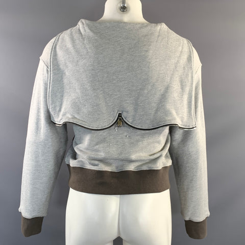 ENFANTS RICHES DEPRIMES ERD S Grey Cotton Half Zip Sweatshirt