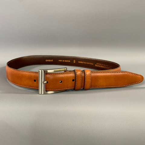 ALLEN EDMONDS Size 34 Brown Calf Skin Leather Belt