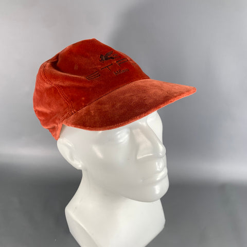 ETRO Orange Embroidered Cotton & Modal Hats