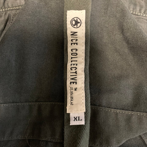 NICE COLLECTIVE Size XL Green Cotton Utility Jacket