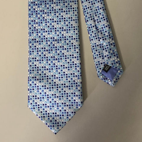 RICHARD JAMES SAVILE ROW Blue Polka Dot Silk Tie