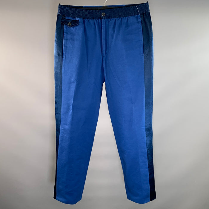GUCCI Size 32 Blue Cobalt Cotton Track Pant Casual Pants