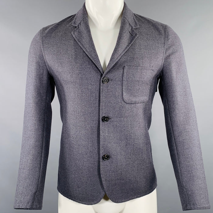 JIL SANDER Size 38 Grey Wool Single Breasted Jacket