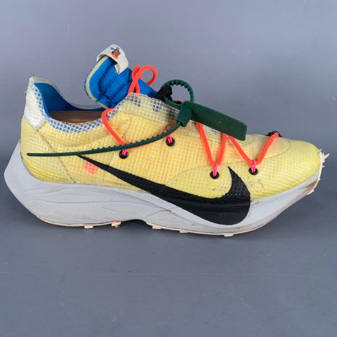 OFF-WHITE x NIKE 2020 Size 12.5 Vapor Street Yellow Black Color Block Lace-Up Sneakers