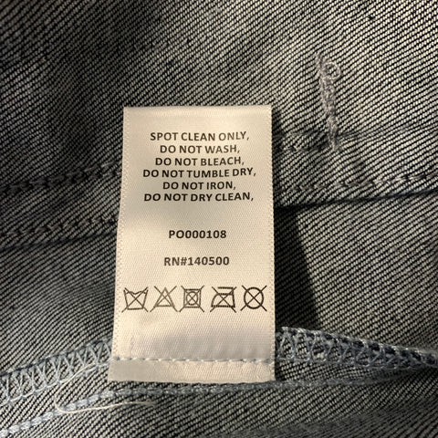 RtA Size XS Silver Cotton & Elastane Metallic Trucker Jacket