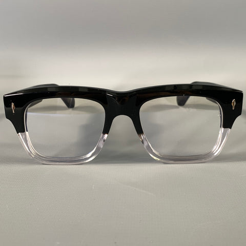 JACQUES MARIE MAGE Black Clear Acetate Glasses