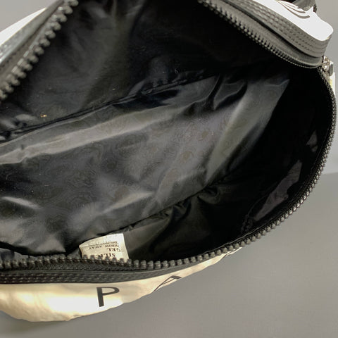 KENZO White Black Logo Nylon Fanny Pack