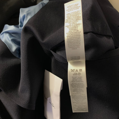 PAUL SMITH Size M Navy Wool & Cotton Overcoat Coat