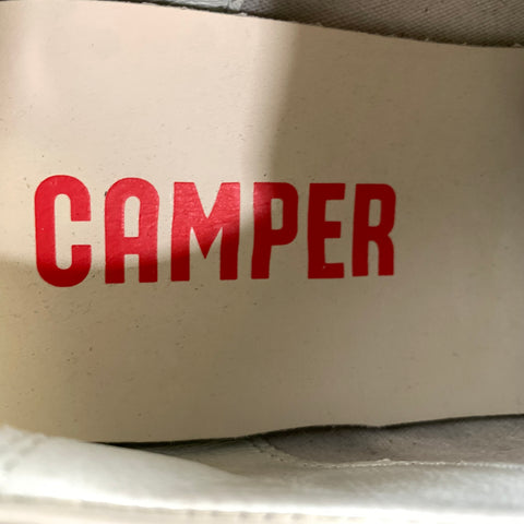 CAMPER Size 9.5 White Leather Lace Up Shoes