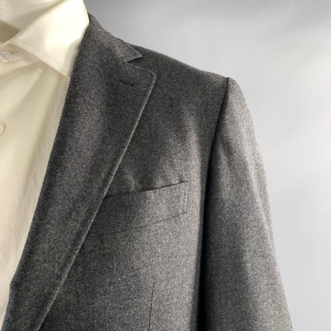 CANALI Chest Size 42 Grey Cashmere Blend Notch Lapel Sport Coat